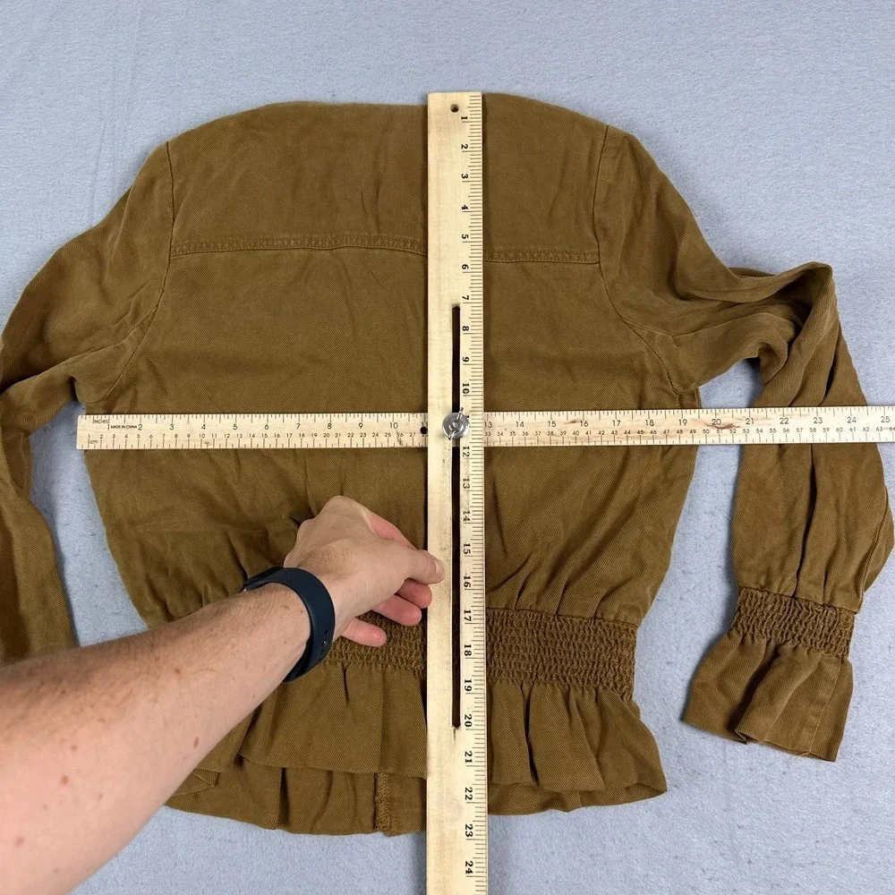 White House Black Market Brown tracksuit Jacket S cargo Pants 0 Stretch Set NEW - Picture 15 of 16